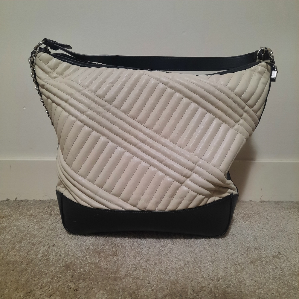 Zara basic collection beige and black shoulder and crossbody bag